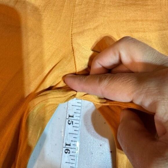 NWT RACHEL Rachel Roy Women's High-Rise Elastic Waist Wide Leg Pants Gold Medium - Picture 8 of 9